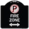 Signmission Fire Zone Heavy-Gauge Aluminum Architectural Sign, 18" x 18", BS-1818-23975 A-DES-BS-1818-23975 - alternate 1